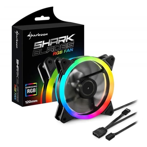 Sharkoon Shark Blades RGB, Case Fläkt, 120 mm - 4044951026876