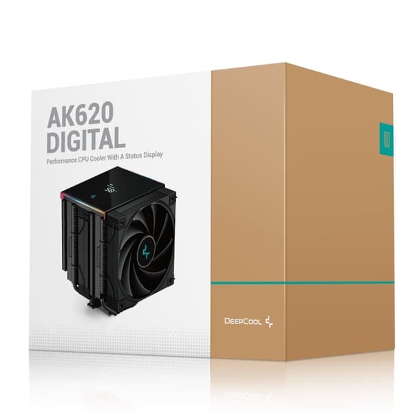DeepCool AK620 DIGITAL Processorluftkøler 12 cm Sort 1 stk