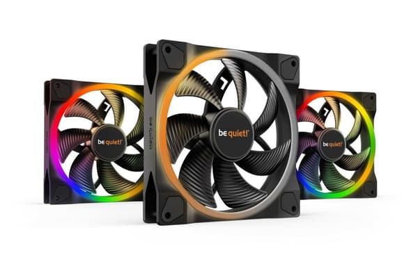 vær stille! Light Wings 140mm ARGB PWM Fan Sort 3 Pack