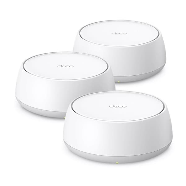 Trådløs router trådløs router (3-pack, 5000 mbps, mesh, wi-fi 7, 2x2.5gbe, lan \ wan porte 2, antal antenner 4), Tp-link