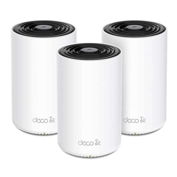 Trådløs router trådløst adgangspunkt/router (2-pack, 5400 mbps, mesh, wi-fi 6e, 2x10/100/1000m, 1x2.5gbe), Tp-link