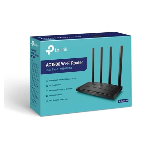 Trådløs ruter, Tp-link, trådløs ruter (1900 mbps, ieee 802.11a, ieee 802.11b, ieee 802.11a/b/g, ieee 802.11n, ieee 802.11ac)