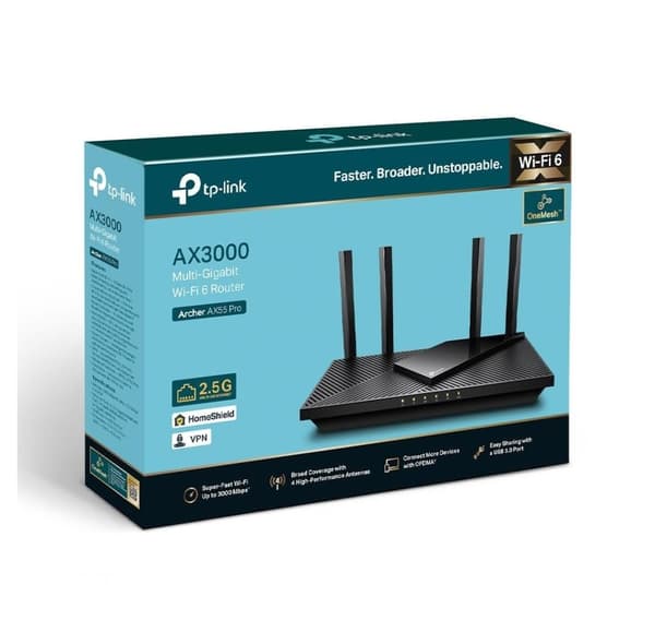 Wireless router, Tp-link, wireless router (3000 mbps, wi-fi 6, ieee 802.11a, ieee 802.11 b/g, ieee 802.11n, ieee 802.11ac)