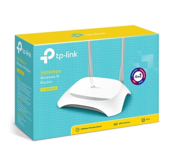 Trådløs ruter, Tp-link, trådløs ruter (300 mbps, ieee 802.11b, ieee 802.11g, ieee 802.11n, 1 wan, 4x10/100m, dhcp)