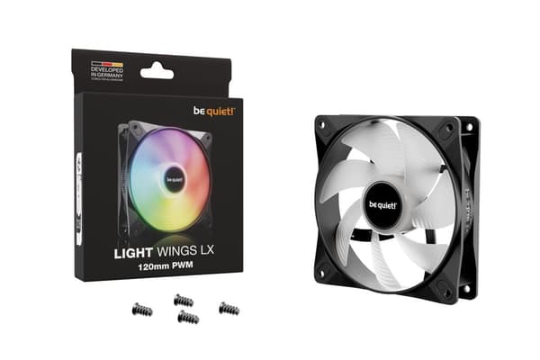 vær stille! LIGHT WINGS LX 120mm PWM Computertaske Ventilator 12 cm Sort 1 stk.