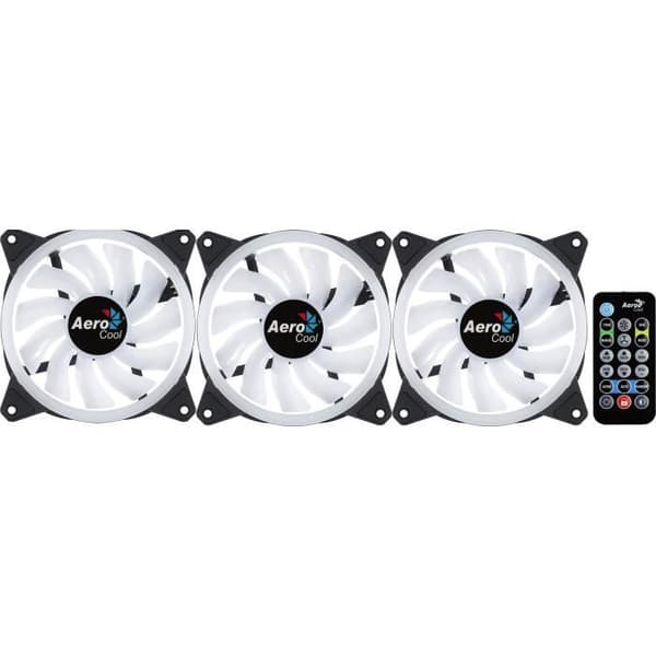 AEROCOOL Duo 12 Pro (3-pack) - 120 mm A-RGB-fläkt för låda