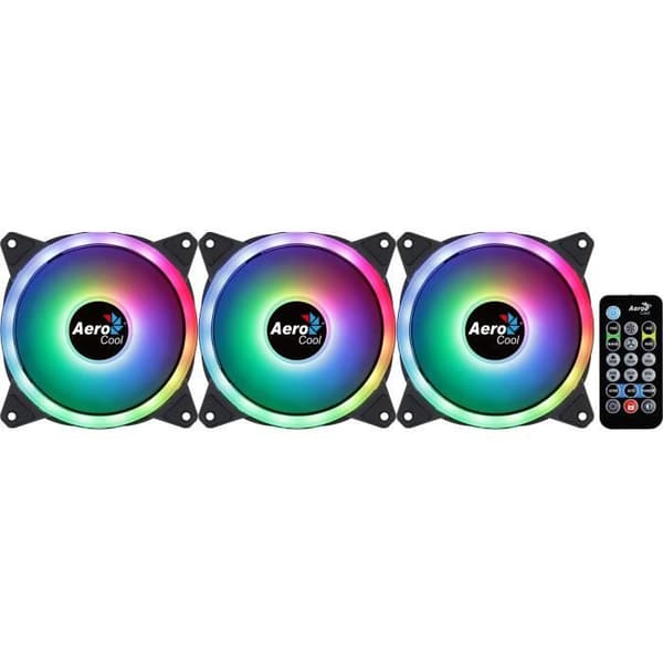 AEROCOOL Duo 12 Pro (3-pack) - 120 mm A-RGB-fläkt för låda
