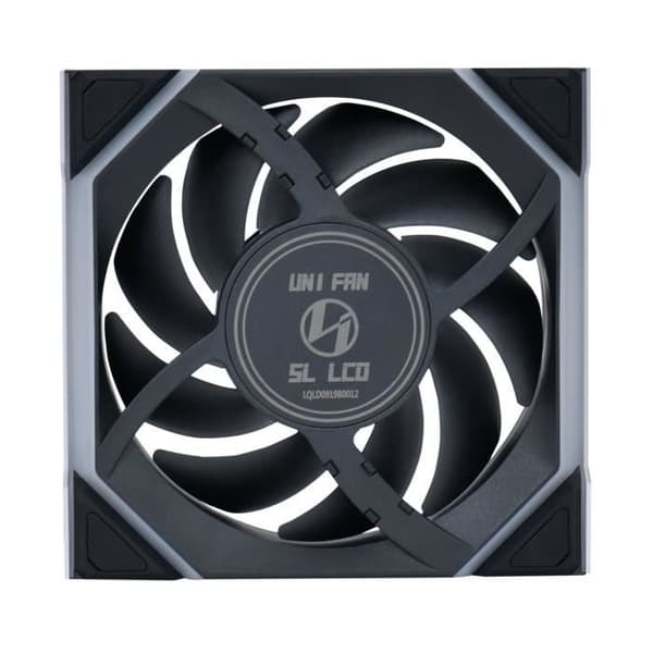 Fläkt - LIANLI - Uni Fan SL 120 LCD Reverse ARGB Trådlös - Svart - 120 mm - 4-pin kontakt