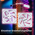 Miniatyrbild 3 av 5: Ventilator - LIANLI - Uni Fan SL 120 LCD Reverse ARGB Wireless - 120 mm - Vit - LCD-skärm