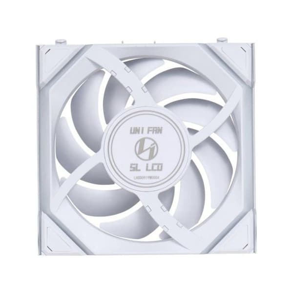 Ventilator - LIANLI - Uni Fan SL 120 LCD Reverse ARGB Wireless - 120 mm - Vit - LCD-skärm