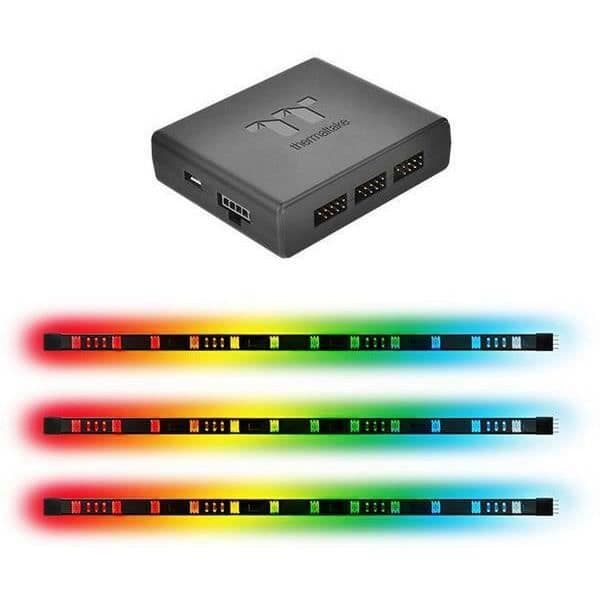 Thermaltake Pacific Lumi Plus - Komplett kontrollbox för LED-belysning + 3 RGB LED-ljusremsor (Kategori: