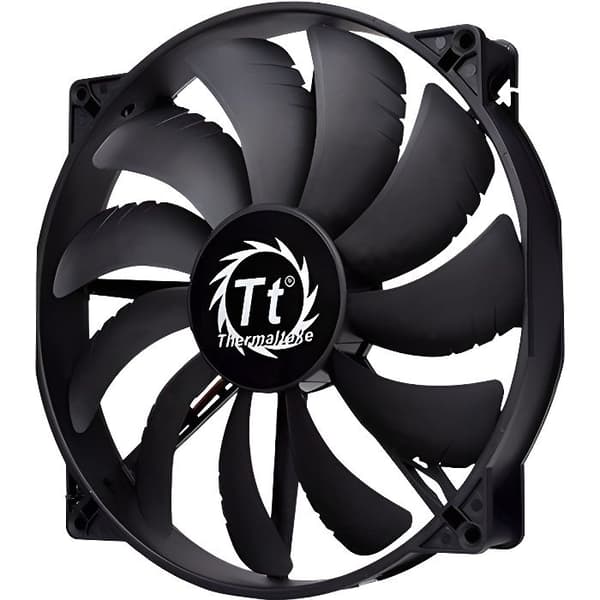 Chassifläkt - THERMALTAKE - PURE 20 - Diameter 20 cm - Luftflöde 130 cfm - Ljudnivå 28,2 dB Svart