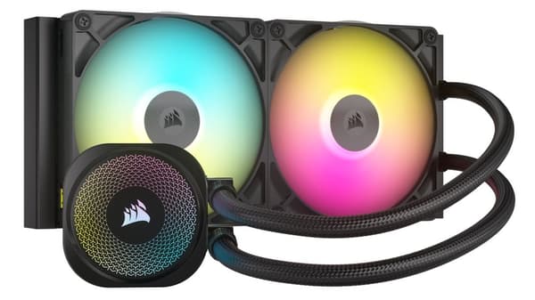 Corsair iCUE LINK TITAN RX RGB-processor Allt-i-ett vätskekylare 14 cm Svart 1 st. Svart