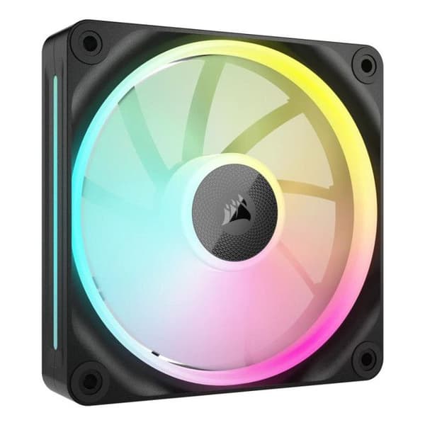 CORSAIR iCUE Link LX140 RGB 140 mm PWM-fläkt - dubbla ljusslingor Svart