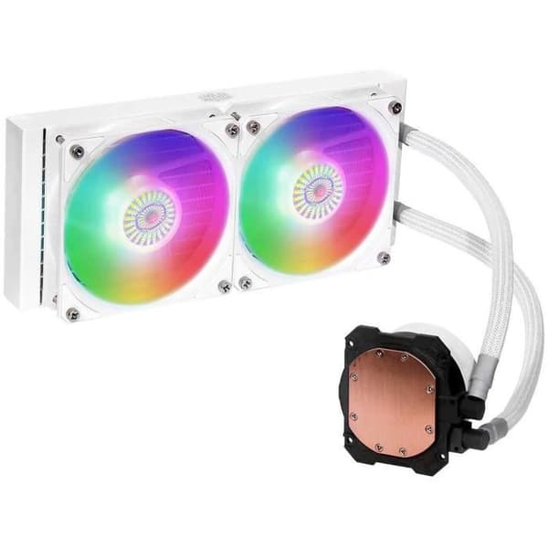COOLER MASTER - MasterLiquid ML240 Illusion ARGB - PC Liquid Cooling - 240 mm Kylare - Vit (MLX-D24M-A18PW-R1)