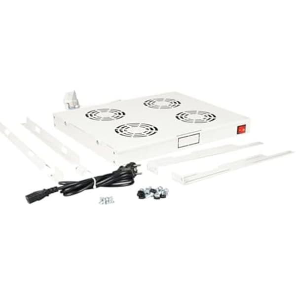 Fläkt - EQUIP - Modul 19" - 4 Vägar - Termostatisk Brytare - Grå