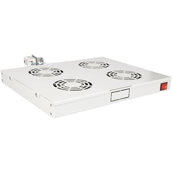 Fläkt - EQUIP - Modul 19" - 4 Vägar - Termostatisk Brytare - Grå