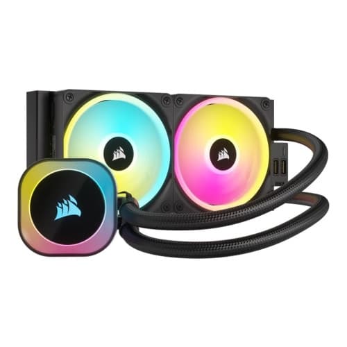 CORSAIR iCUE Link H100I RGB - kylsystem med vätska till processorn Svart