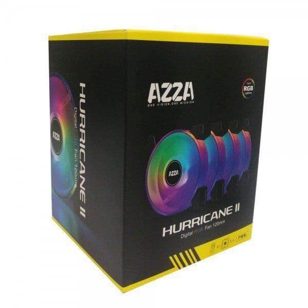 Kit av fläktar AZZA Hurricane II ARGB 120x120 - FNAZ-4512DRGB2-45241