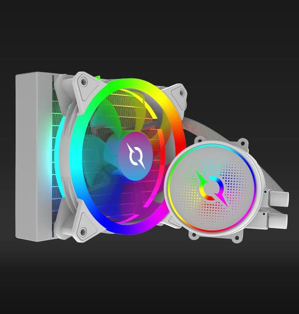 CPU Cooler Aquarius 120 AIO White ARGB Hvid