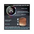 Miniatyrbild 3 av 5: Kylning av CPU - UNYKACH - Aquastorm White - ARGB-belysning - LCD-skärm - Tyst pump