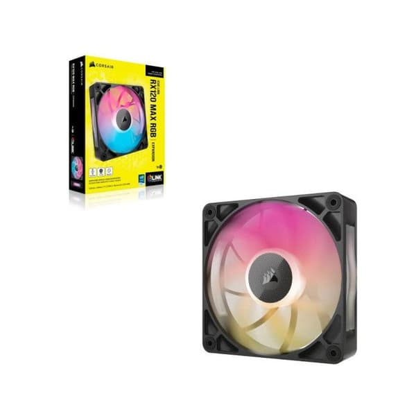 Vätskekylare - CORSAIR - iCUE LINK RX120 RGB MAX - 120 mm - RGB-belysning - Kompatibel med AM4