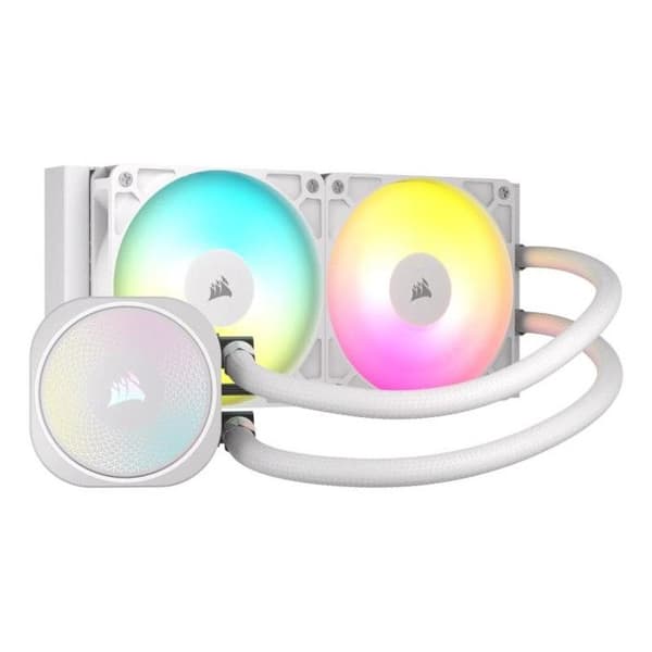 Vattenkylning AIO - CORSAIR - Nautilus RGB - 240mm - Vit - Kompatibel med socket AM4 Vit