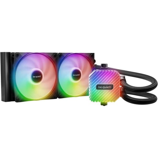 var tyst! Light Loop 240 mm Svart vätskekylsystem för överklockade system, vattenblock med elegant belysning Svart
