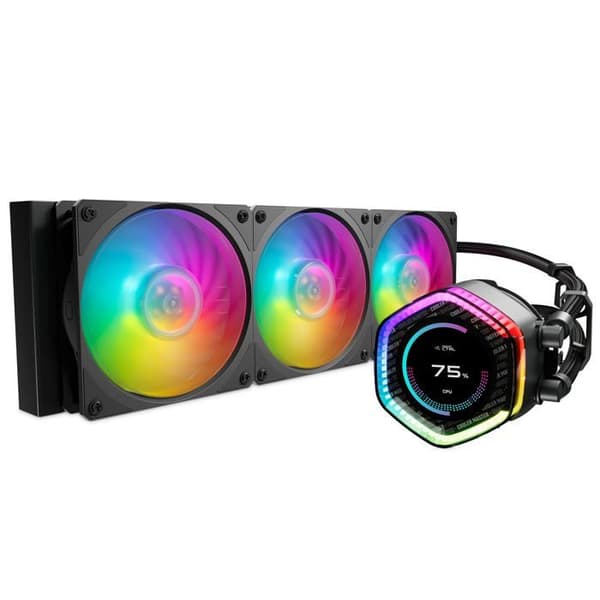 Cooler Master MasterLiquid 360 Ion vattenkylare för CPU - 2,1" LCD-skärm, AIO vattenkylning, Gen Svart