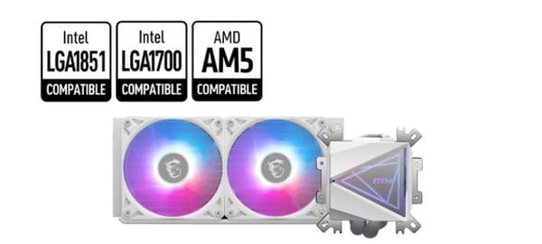 MSI MAG CORELIQUID I240 WHITE Vattenkylning