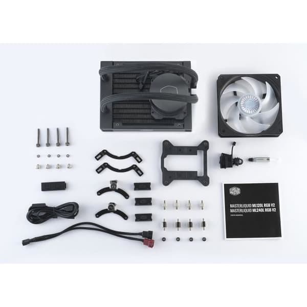 COOLER MASTER MasterLiquid ML120L V2 RGB - WaterCooling AIO-processor (Intel & AMD), 1x 120mm RGB