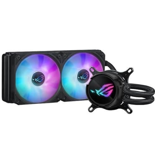ASUS ROG Strix LC III 240 ARGB allt-i-ett CPU-vätskekylare med 360 roterbara vattenblock Premium ROG ARGB-fläktar