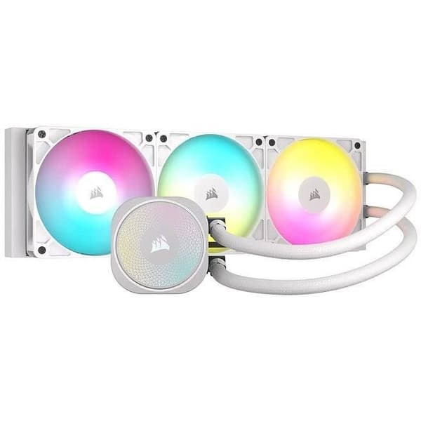 Vattenkylning AIO - CORSAIR - Nautilus RGB - 360mm - Vit - Kompatibel med socket AM4