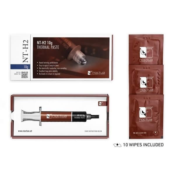 NOCTUA Termisk pasta med 10 rengöringsservetter 10g (NT-H2-10)