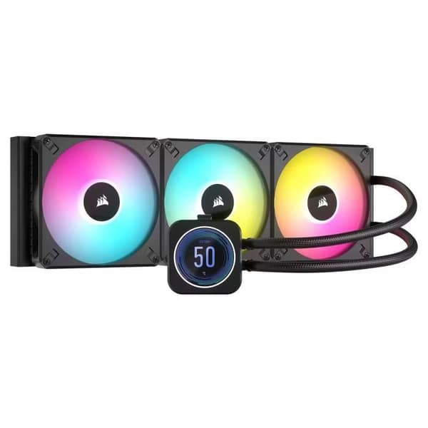 CORSAIR - H170i ELITE LCD XT - Allt-i-ett vattenkylningssats - 420 mm kylare - Svart - (CW-9060076-WW) Svart