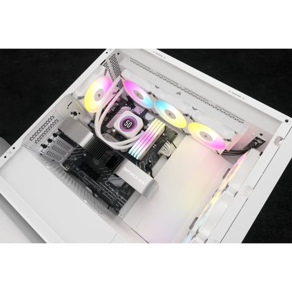 Corsair CW-9060077-WW computerkølesystem Processor Alt-i-én væskekøler 12 cm Hvid 1 stk.