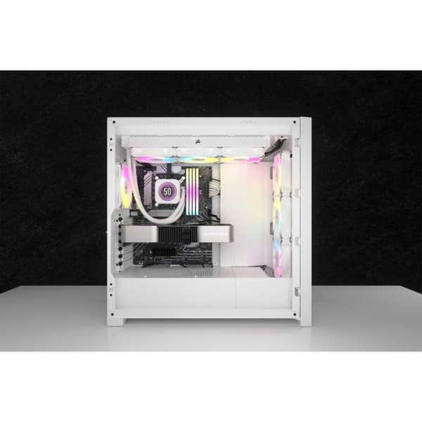 Corsair CW-9060077-WW computerkølesystem Processor Alt-i-én væskekøler 12 cm Hvid 1 stk.