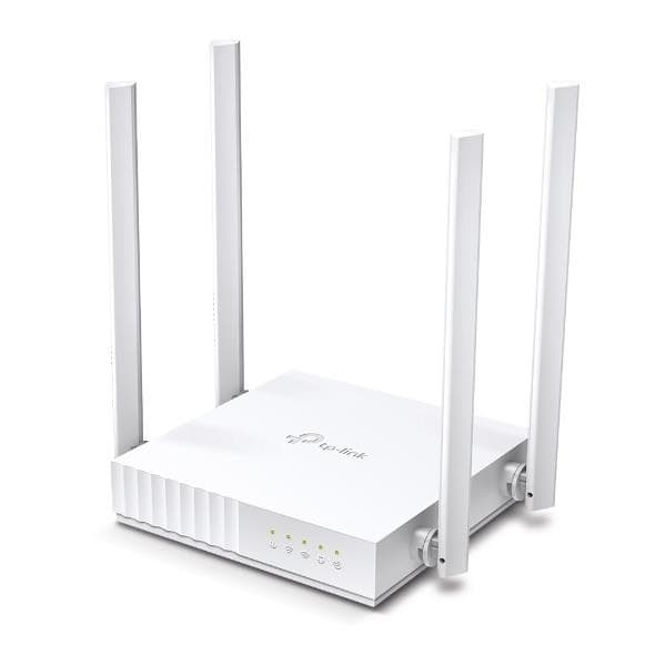 Trådløs ruter 750 mbps (1 wan, 4x10/100m, antall antenner 4, archerc24), Tp-link Hvit