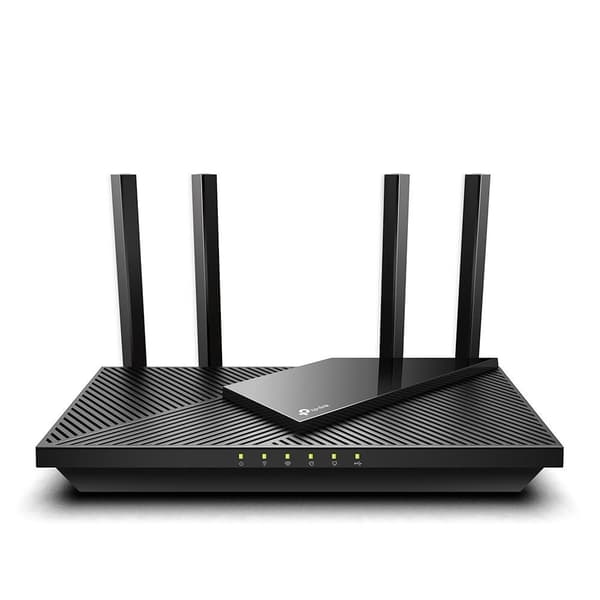 Trådløs ruter trådløs ruter (3000 mbps, wi-fi 6, usb 3.0, 1 wan, 4x10/100/1000m, antall antenner 4, archerax55), Tp-link Sort