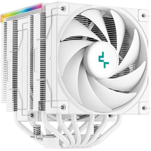 DeepCool AK620 DIGITAL White - CPU-fläkt för Intel och AMD-sockel med digital display och ARGB LED-remsor