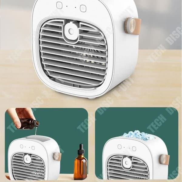 TD® USB Air Cooler Spray Refrigeration Bärbar luftkonditioneringsfläkt Laddning Bärbar skrivbordsfläkt