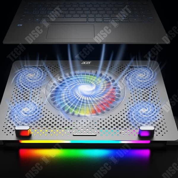 TD® Mute RGB Light Laptop Radiator Stand 14 tum 15,6 tum 17 tum laptop bas