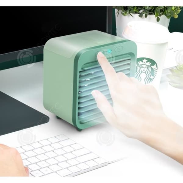 INN® Fläkt Mini Desktop Luftkonditionering Vattenkyld Liten Luftkonditionering Kylning Hem USB Laddning Studentrumskontor