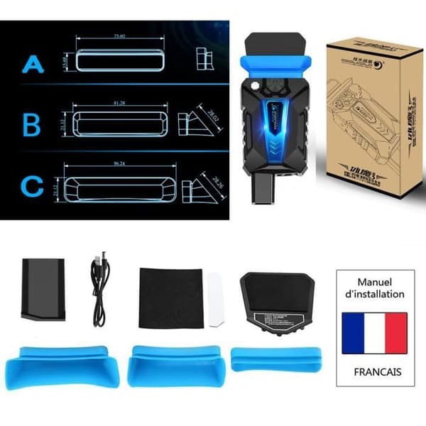 LCC® Laptop Cooler - Kraftfull varmluftsutsug för att kyla din 14" till 17" laptop
