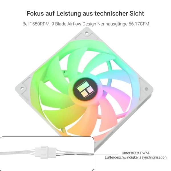 Ventola CPU Thermalright TL-C12C-S 120mm ARGB PWM - Silenziosa, Cuscinetto S-FDB, Fino A 1550 RPM - Foto 10