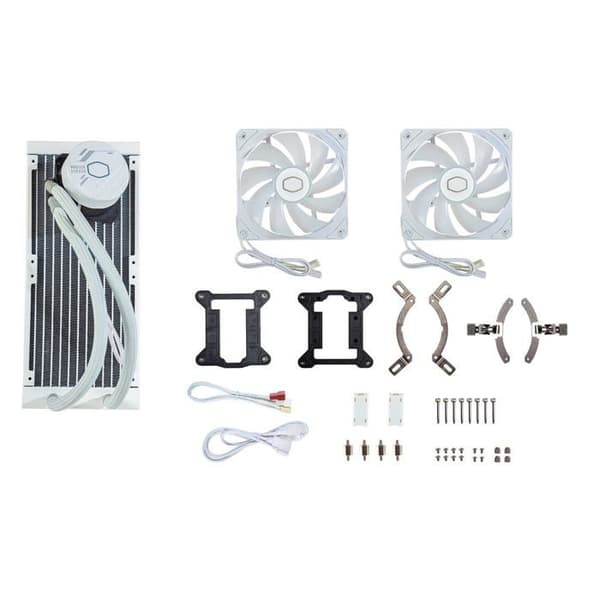 Vattenkylning - COOLER MASTER - MasterLiquid 240L Core White ARGB (MLW-D24M-A18PZ-RW)