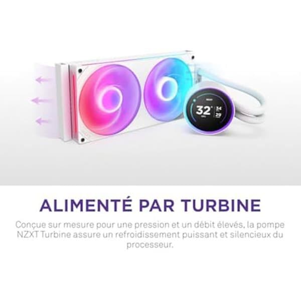NZXT Kraken Elite 280 RGB - CPU AIO-vätskekylare - 280mm radiator - F280 RGB-fläkt - IPS LCD 2,72''