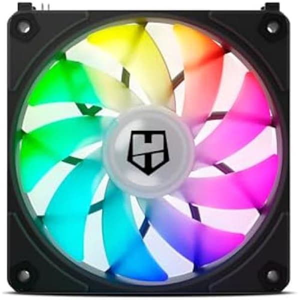 NOX XTREME-PRODUKTER Hummer EASY LINK BLACK - 120 mm fläkt, ARGB LED, ultratyst PMW, 9 blad, inga kablar, 4 kuddar