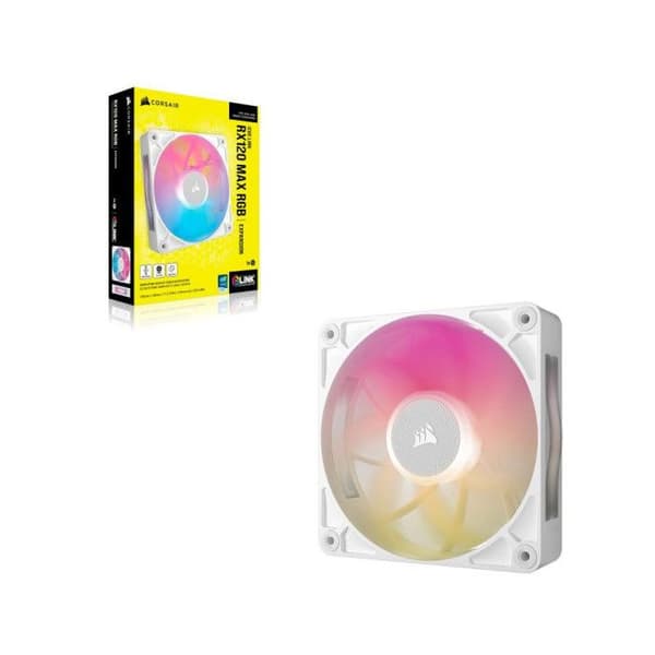 Kylning PC - CORSAIR - CO-9051037-WW - Startkit för iCUE LINK RX120 RGB Max White-fläktar