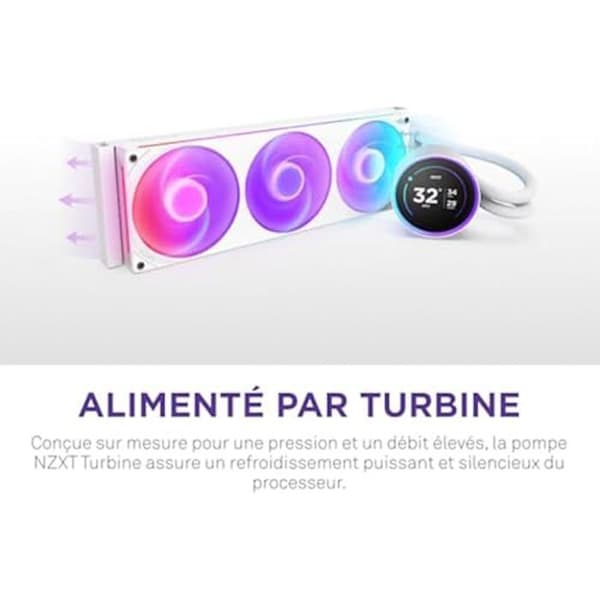 NZXT Kraken Elite 360 RGB - AIO CPU vätskekylare - 360 mm kylare - F360 RGB Fläkt - 2,72 IPS LCD